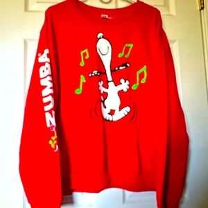 Brand new with tags, size large snoopy by Zumba  colore red